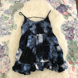 Brandy Melville Blue Tie-Dye Dress